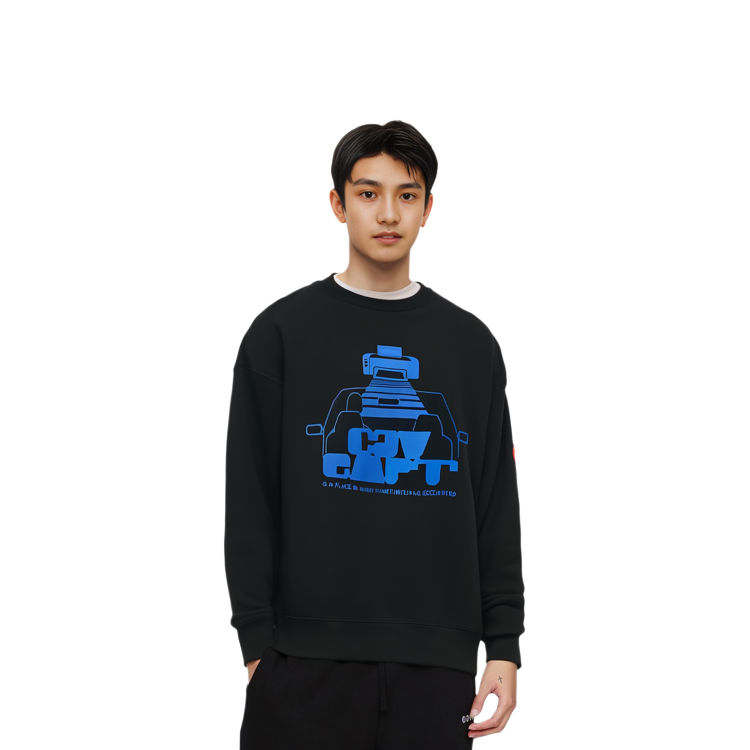 Details for Sudadera Negra con Logo Cav Empt FW21 Crewneck Pullover. CES20CS02