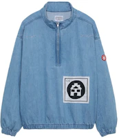 Cav Empt FW21 Bleached Denim Half-Zip Jacket Blue () CES20JK20 Cav Empt FW21 Bleached Denim Half-Zip Jacket Blue () CES20JK20