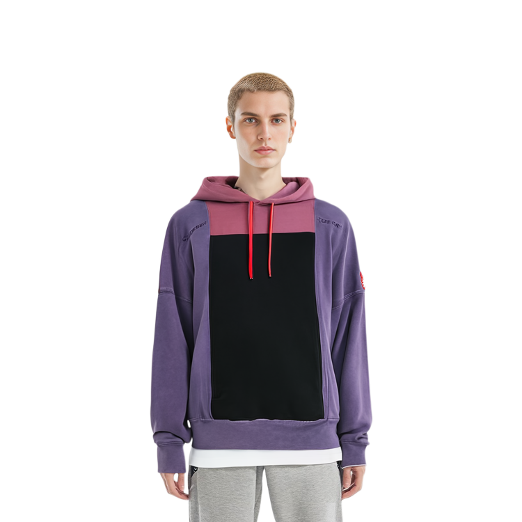 Details for Sudadera Unisex Cav Empt FW21 Colorblock Morada. CES20CS10