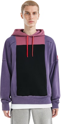 Cav Empt FW21 Colorblock Pullover Sweatshirt Unisex Purple CES20CS10 Details for Cav Empt FW21 Colorblock Pullover Sweatshirt Unisex Purple CES20CS10