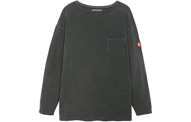 Cav Empt FW21 Crewneck Pullover Sweatshirt with Chest Pocket Unisex Grey CES19CS20