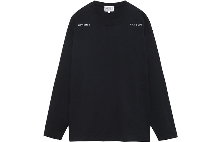 Cav Empt FW21 Logo Graphic Long Sleeve Sweatshirt Unisex Black CES20LT06