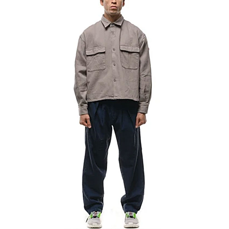 Shop キャブエンプト FW21 ロゴパッチ ジャケット グレー CES20JK25