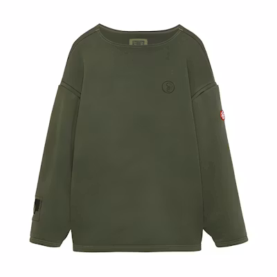 Cav Empt FW21 Logo Reversible Pullover Sweatshirt Unisex Dark Green CES20CS20