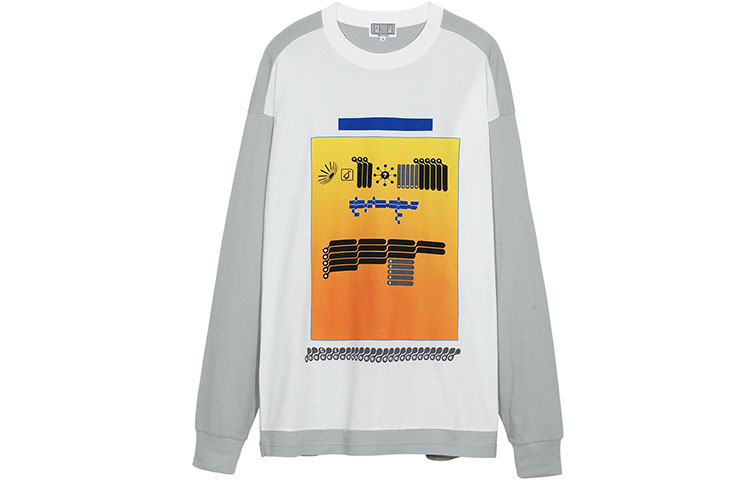 Cav Empt FW21 Patterned Crewneck Long Sleeve Sweatshirt Grey Mens CES19LT04