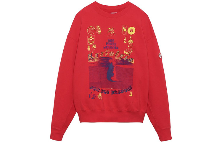 Cav Empt FW21 Red Graphic Print Crewneck Sweatshirt Unisex CES20CS03