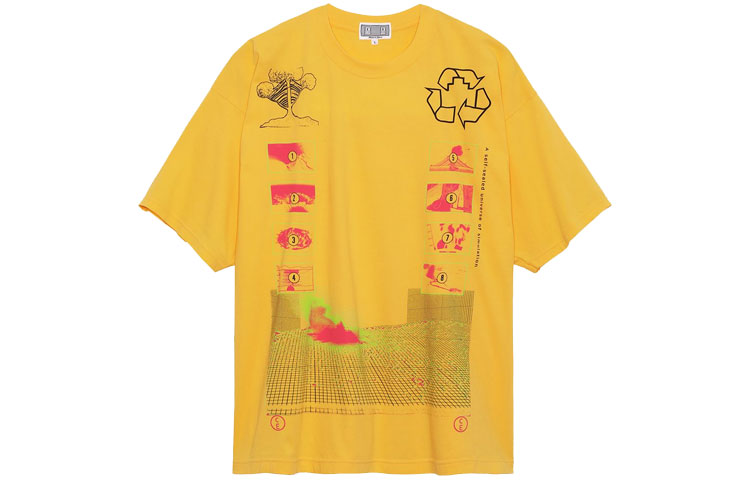 Cav Empt FW21 Yellow Graphic Print Unisex Crewneck Short Sleeve T-Shirt CES20T16-7
