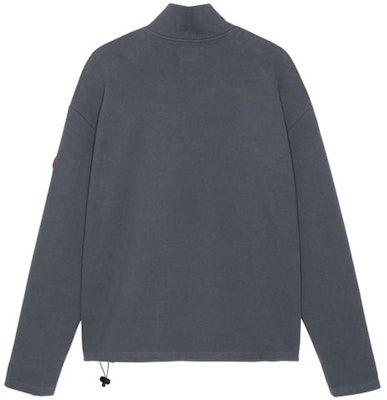 Cav Empt FW22 Half-Zip High-Collar Sweatshirt Dark Grey with Embroidery. CES22A65 Lookbook Cav Empt FW22 Half-Zip High-Collar Sweatshirt Dark Grey with Embroidery. CES22A65