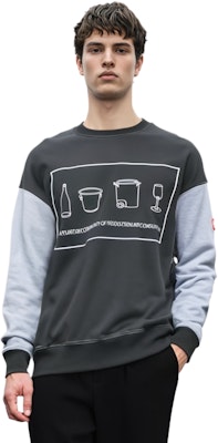 Cav Empt FW22 Colorblock Letter Print Crewneck Long Sleeve Sweatshirt Unisex CES22CS05 Lookbook Cav Empt FW22 Colorblock Letter Print Crewneck Long Sleeve Sweatshirt Unisex CES22CS05