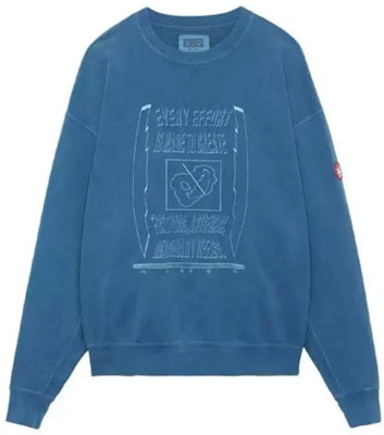 Cav Empt FW22 Embroidered Graphic Crewneck Sweatshirt Men’s Washed Blue. CES7478 Buy Cav Empt FW22 Embroidered Graphic Crewneck Sweatshirt Men’s Washed Blue. CES7478