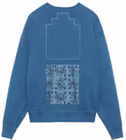 Lookbook Cav Empt FW22 刺繡圖案男士圓領衫 洗舊藍色款。 CES7478