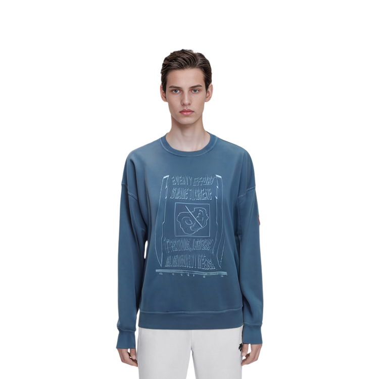 Purchase キャブエンプト FW22 刺繍グラフィック クルーネック スウェット メンズ ウォッシュブルー CES7478