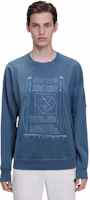 Purchase Cav Empt FW22 刺繡圖案男士圓領衫 洗舊藍色款。 CES7478