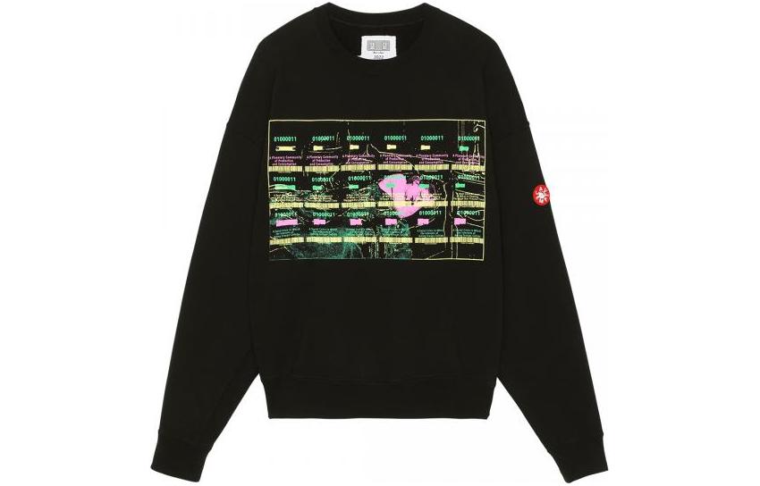 Cav Empt FW22 Graphic Crewneck Pullover Long Sleeve Sweatshirt Unisex Black CES22CS04
