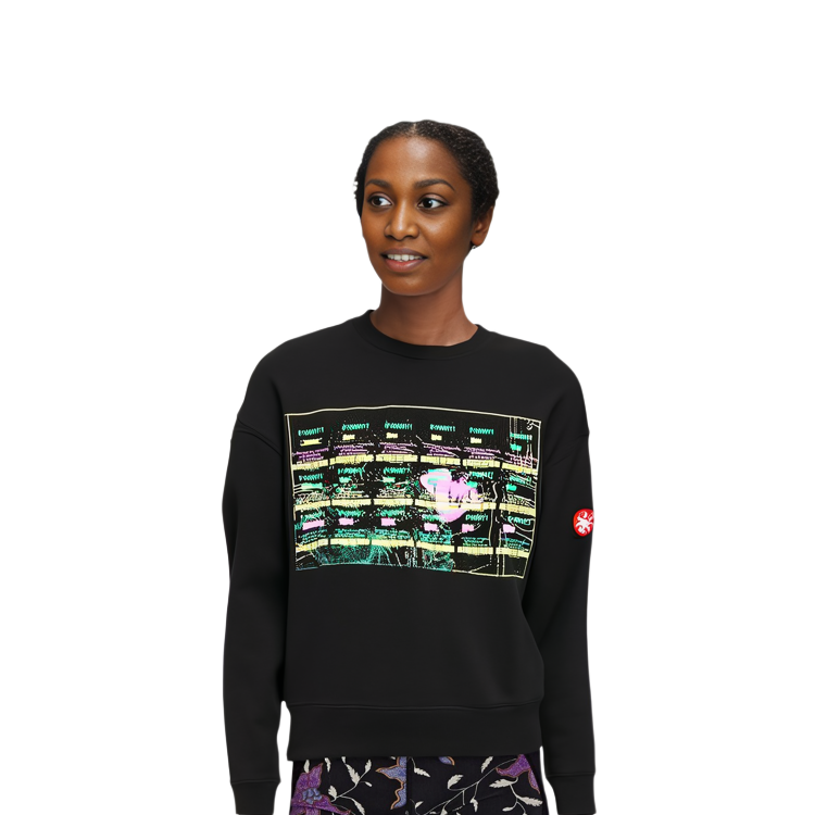 Details for Cav Empt FW22 Sweater Lengan Panjang Unisex Hitam dengan Desain Grafis. CES22CS04