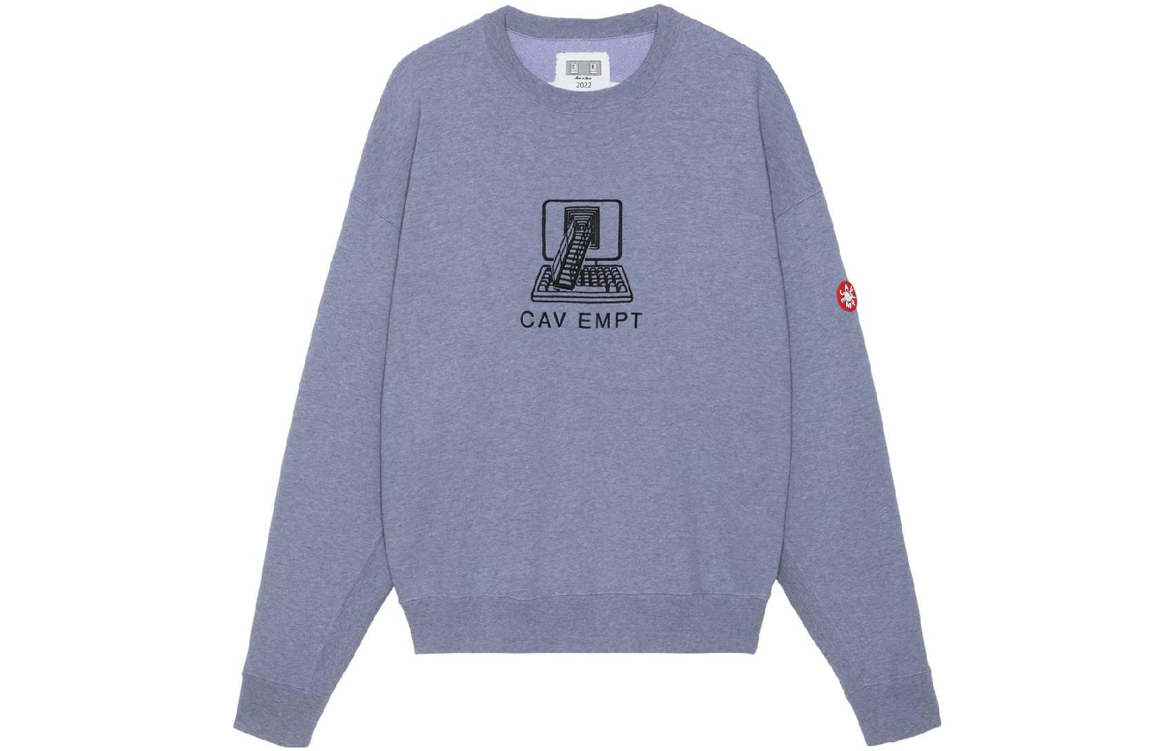 Order Cav Empt FW22 图案标志长袖圆领卫衣 灰色 CES22A68