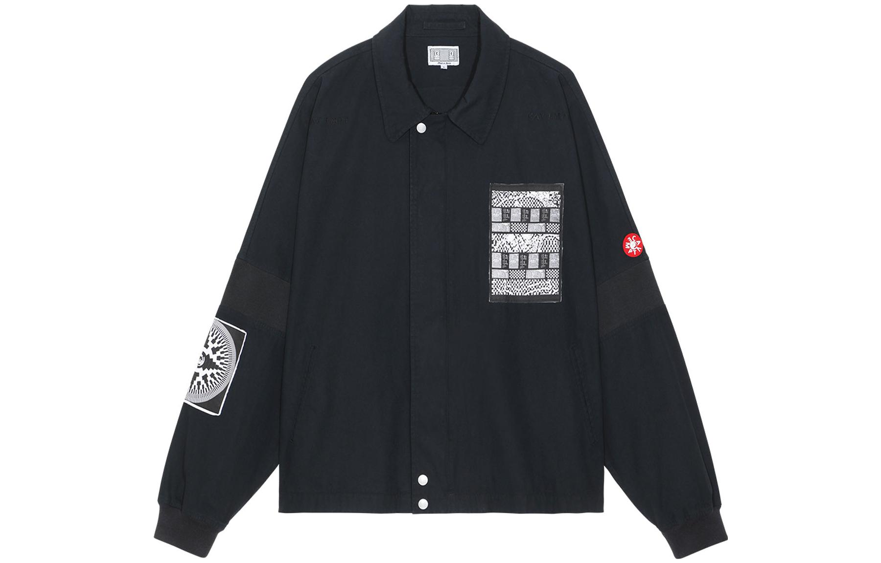 Cav Empt FW22 Graphic Print Collared Long Sleeve Jacket Black () CES22JK18