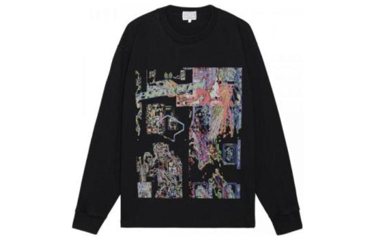 Cav Empt FW22 Graphic Print Crewneck Pullover Sweatshirt Unisex Black CES22LT03