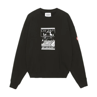 Cav Empt FW22 Graphic Printed Pullover Sweatshirt Black Men’s. CES22CS09