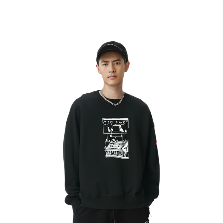 Purchase Sudadera Negra Gráfica Impresa Cav Empt FW22 para Hombre. CES22CS09
