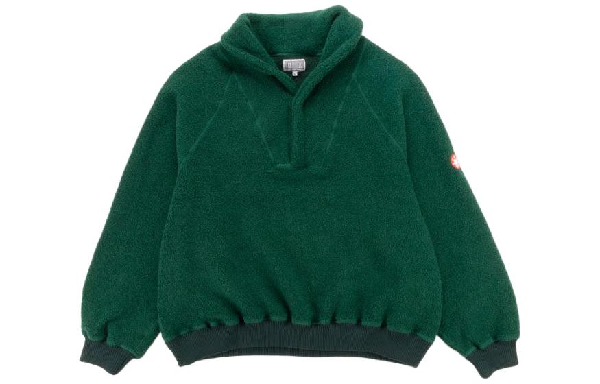 Cav Empt FW22 Logo Embroidered Half-Zip Hoodie Men’s Green CES21189