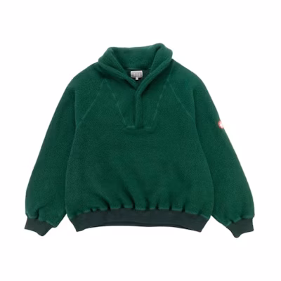 Cav Empt FW22 Logo Embroidered Half-Zip Hoodie Men’s Green CES21189