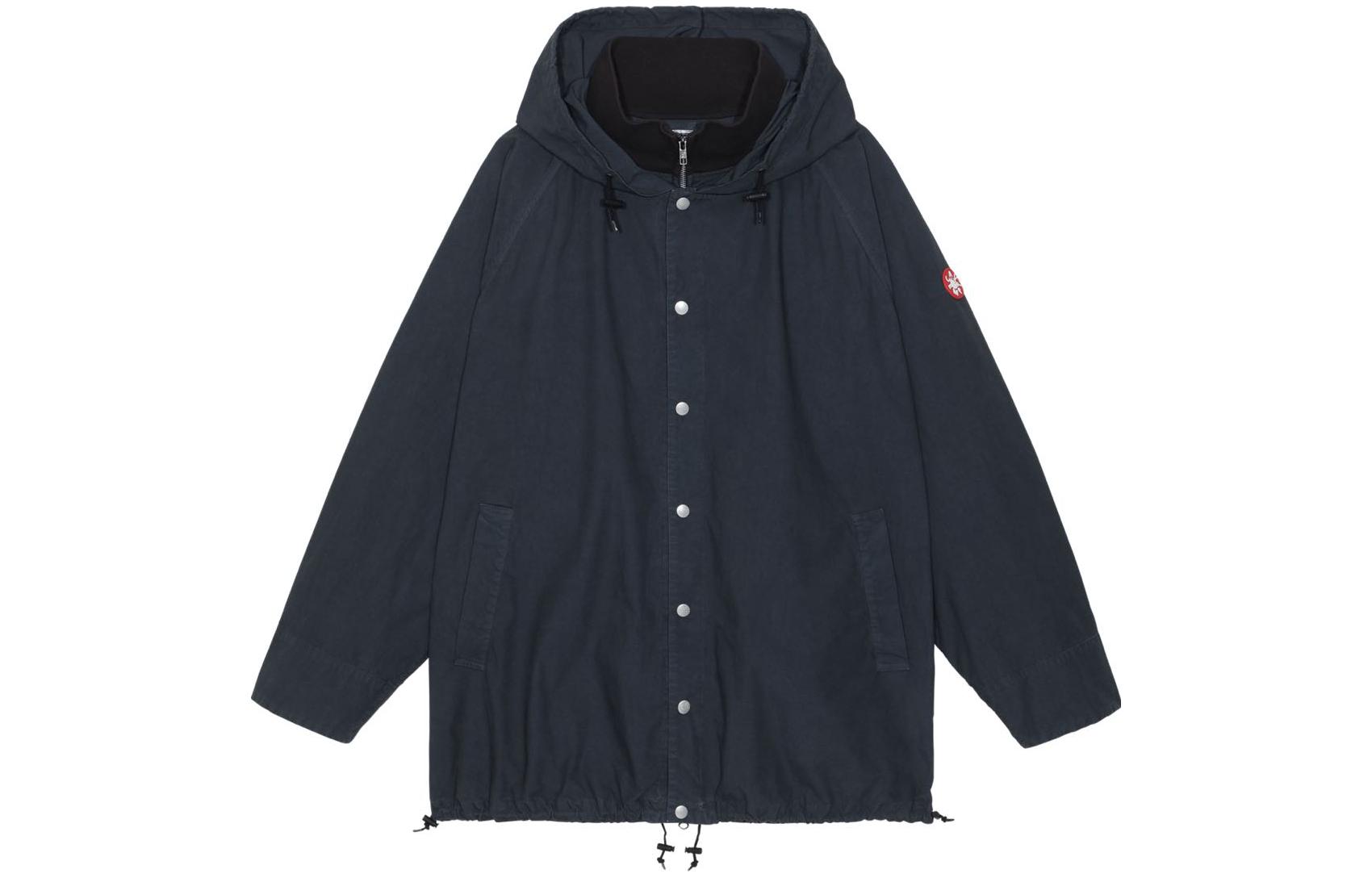Cav Empt FW22 Mens Hooded Button-Up Jacket Misty Blue CES22A57