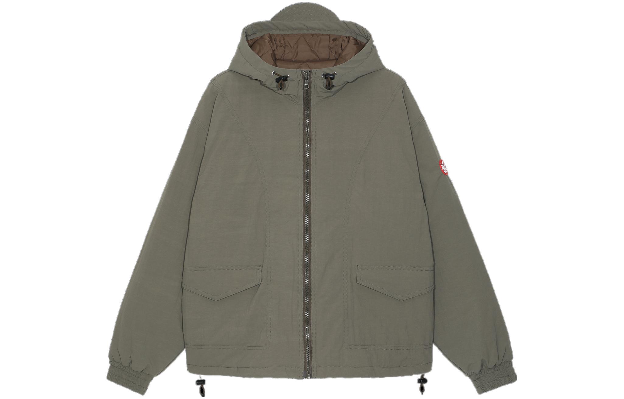 Cav Empt FW22 Minimal Logo Print Green Hoodie Jacket for Men CES15JK15-01