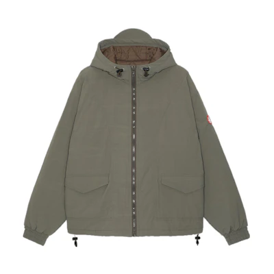 Cav Empt FW22 Minimal Logo Print Green Hoodie Jacket for Men CES15JK15-01