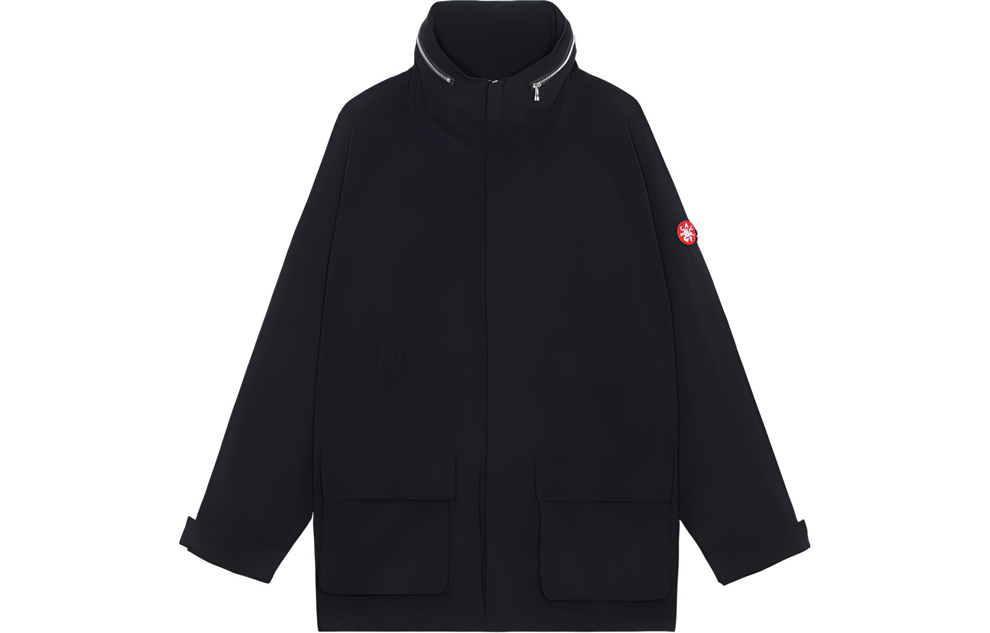 Cav Empt FW22 Power Net Zip Jacket Black - Loose-Fit Badge Patch Jacket CES22A66