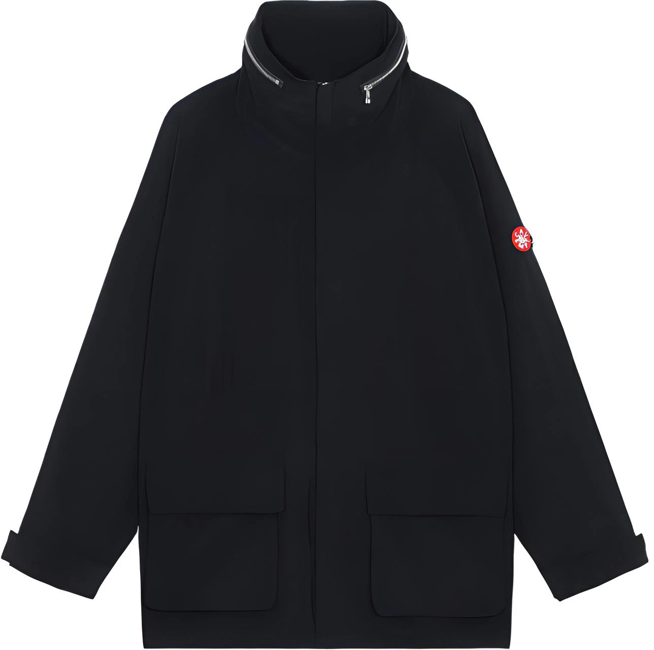 cav-empt-fw-22-power-net-zip-jacket-black-loose-fit-badge-patch-jacket-ces-22-a66