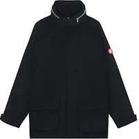 Cav Empt FW22 Power Net Zip Jacket Black - Loose-Fit Badge Patch Jacket CES22A66 Cav Empt FW22 Power Net Zip Jacket Black - Loose-Fit Badge Patch Jacket CES22A66