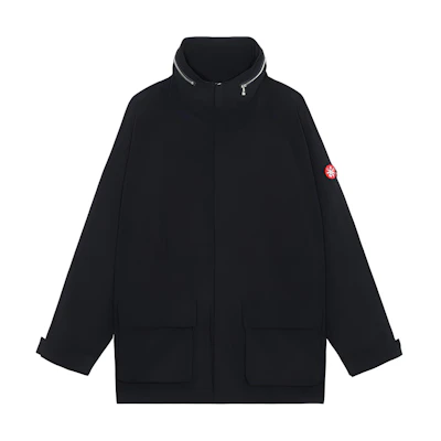 Cav Empt FW22 Power Net Zip Jacket Black - Loose-Fit Badge Patch Jacket CES22A66