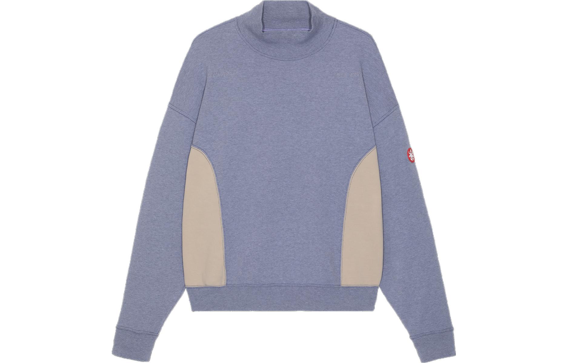 Cav Empt FW22 Side Panel Mock Neck Pullover Sweatshirt Purple . CES22A67