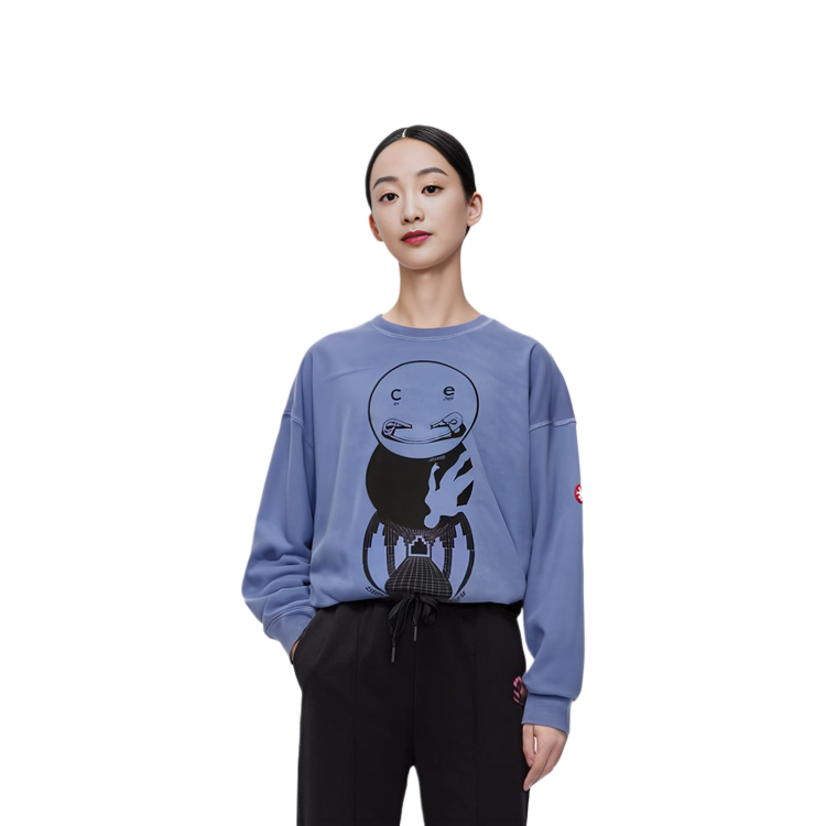 Shop Cav Empt FW22 Sweater Geometris Washed Crewneck Unisex. CES22CS13