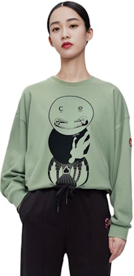 Cav Empt FW22 Washed Geometric Graphic Crewneck Sweatshirt Unisex. CES22CS13 Sizing Cav Empt FW22 Washed Geometric Graphic Crewneck Sweatshirt Unisex. CES22CS13