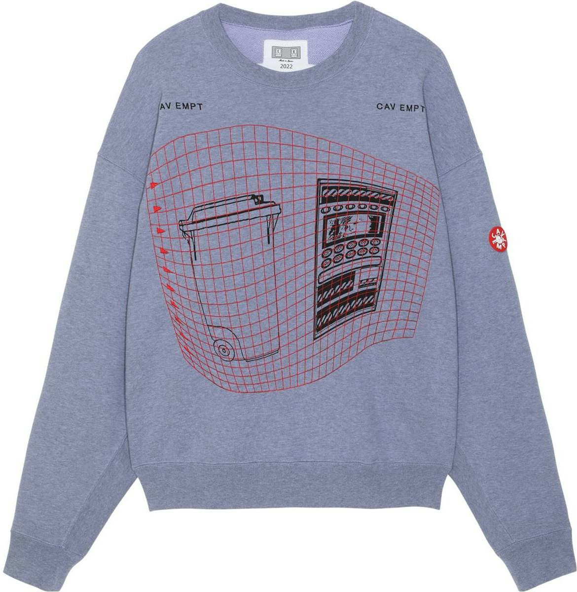 cav-empt-fw-22-waste-grid-geometric-print-crewneck-sweatshirt-purple-ces-22-a40