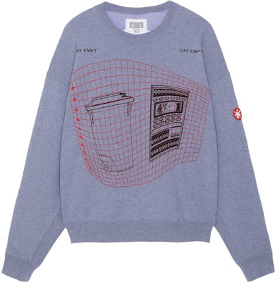 Cav Empt FW22 Waste Grid Geometric Print Crewneck Sweatshirt Purple . CES22A40 Order Cav Empt FW22 Waste Grid Geometric Print Crewneck Sweatshirt Purple . CES22A40