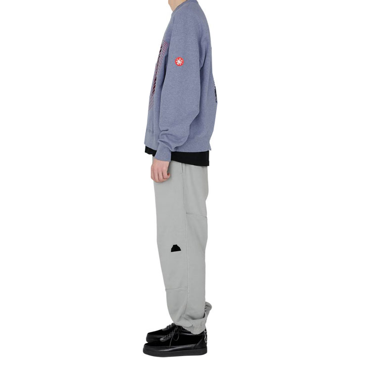 Shop Cav Empt FW22 紫色几何印花网格圆领卫衣. CES22A40