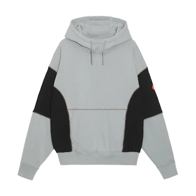 Cav Empt FW22 Wide Rib Cut Heavy Hoodie Colorblock Minimalist Grey Hoodie CES22A51