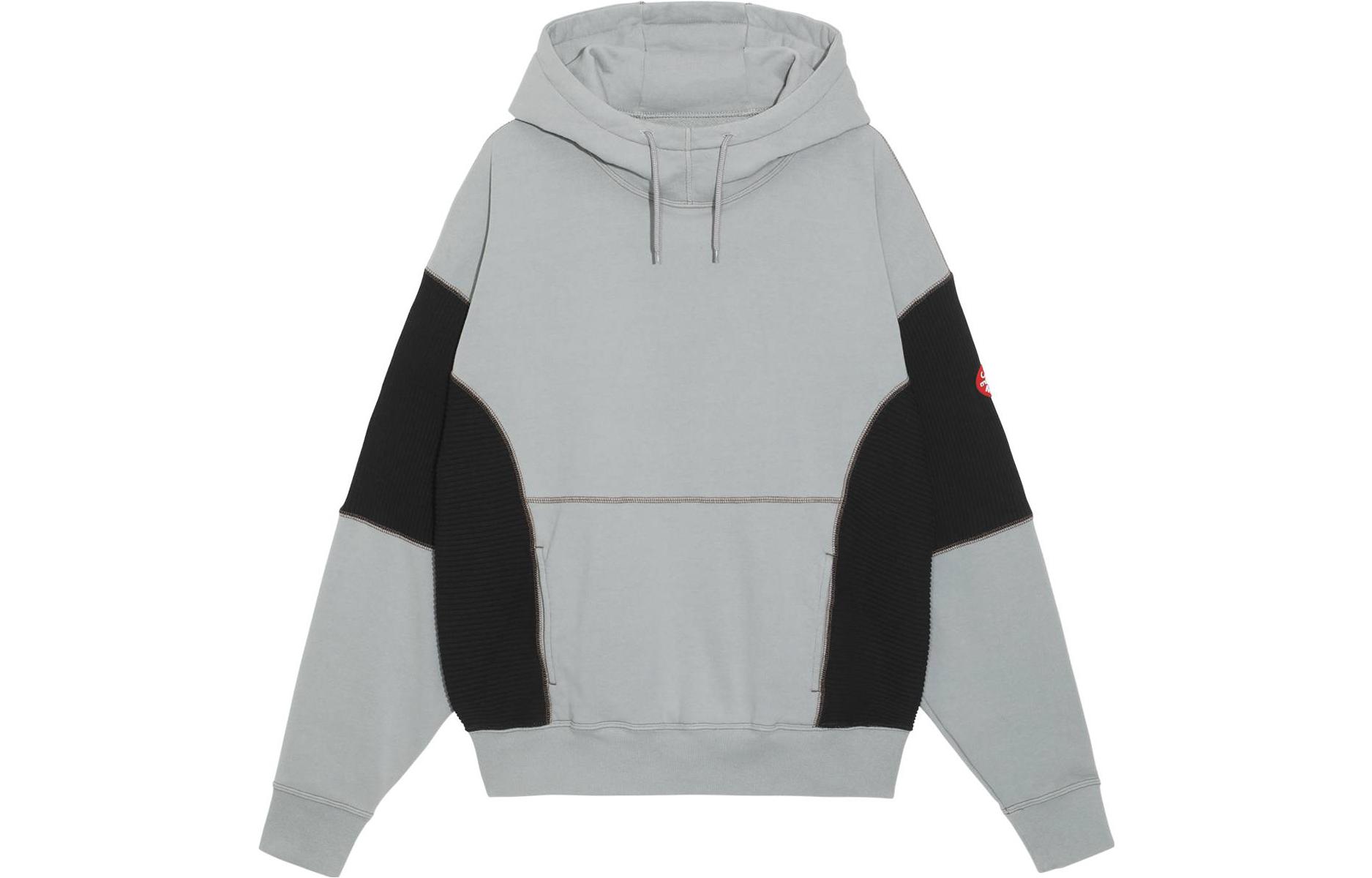 Order Cav Empt FW22 Wide Rib Cut Heavy Hoodie Colorblock Minimalist Grey  Hoodie CES22A51