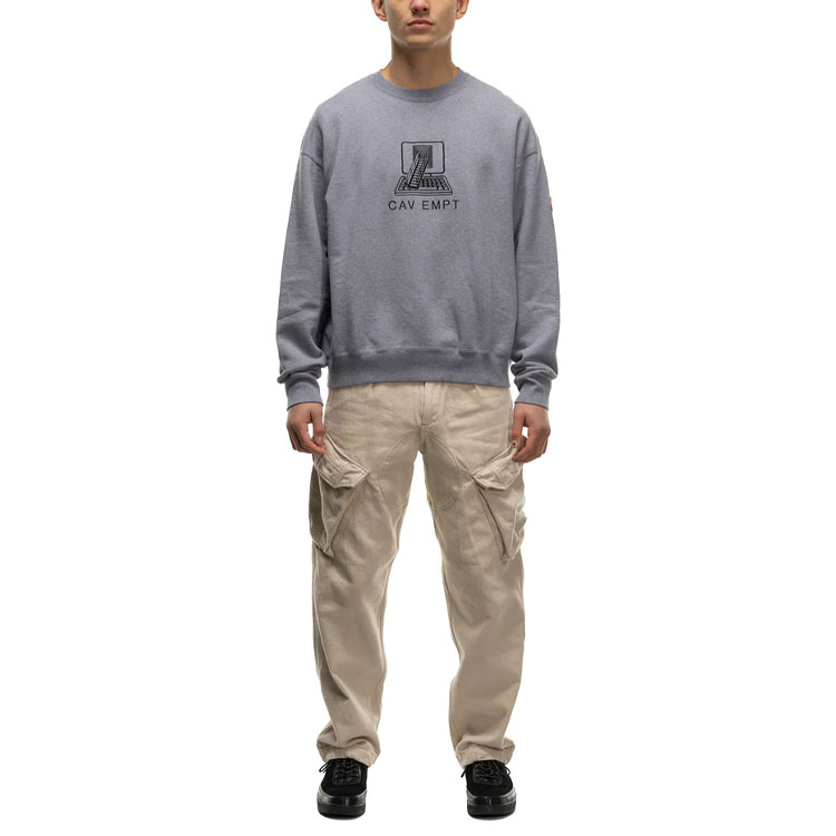 Lookbook Sudadera Cav Empt Gris de Manga Larga con Estampado Geométrico. CES22CS02