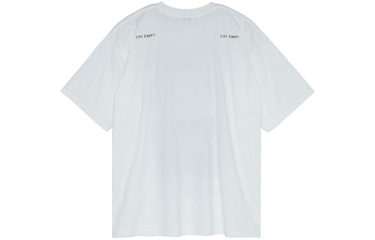 Lookbook Cav Empt Camiseta Unisex Blanca con Diseño Graffiti y Foto Línea. CES18T22-WH