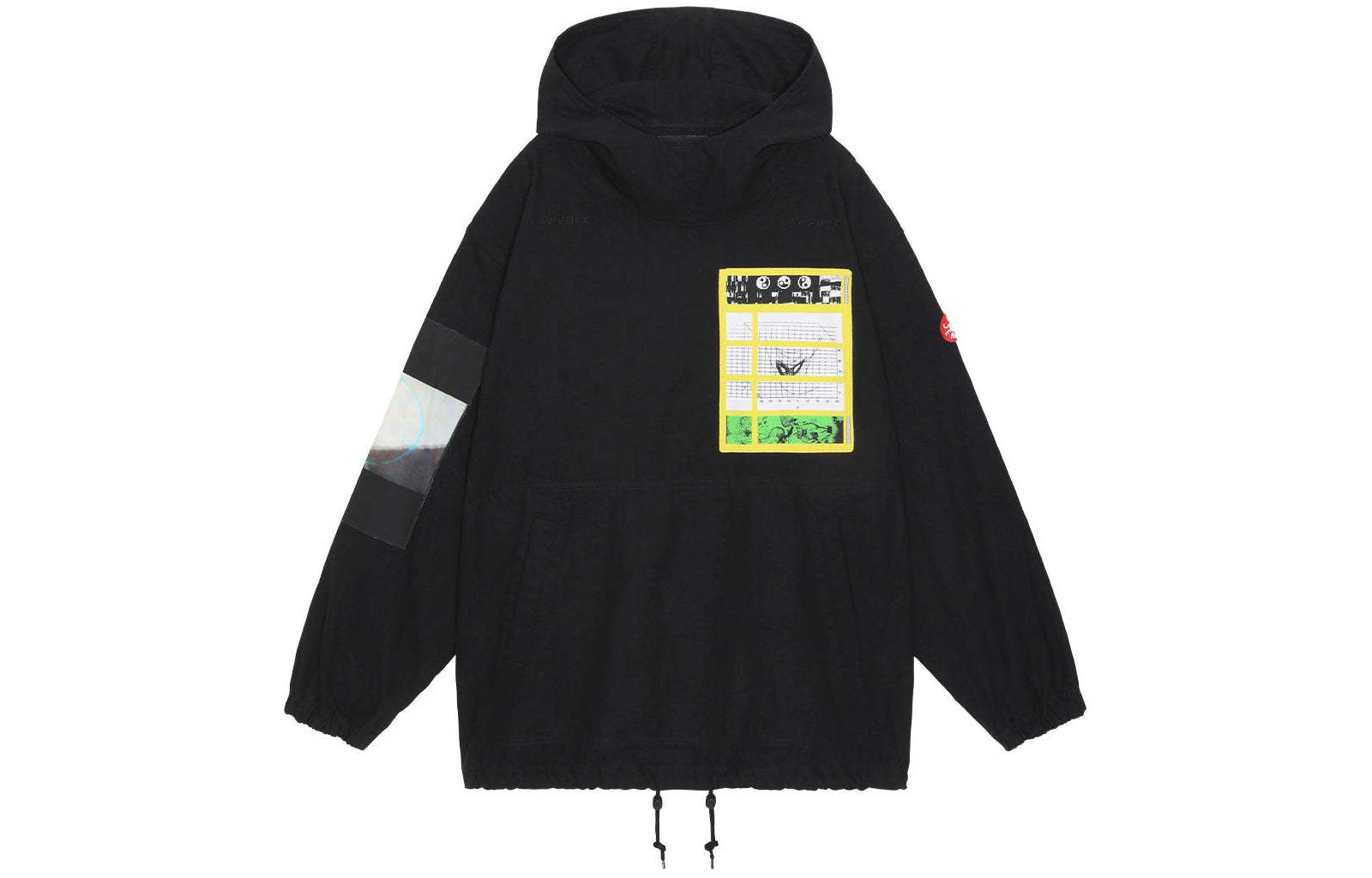 Cav Empt Graphic Embroidered Hooded Jacket Black CES25Jk09