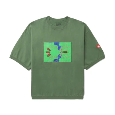 Cav Empt Graphic Logo Crewneck Short Sleeve T-Shirt Green CES23T22