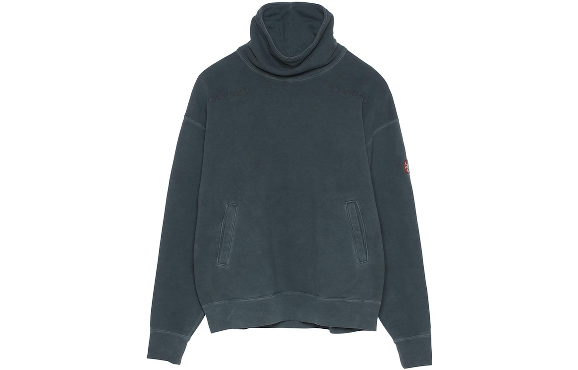 Cav Empt Graphic Patch High-Neck Pullover Sweatshirt Men’s Blue Gray CES16CS09