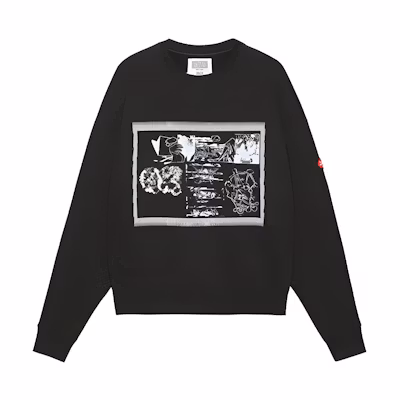 Cav Empt Graphic Print Crewneck Pullover Sweatshirt Black CES23S-CS01