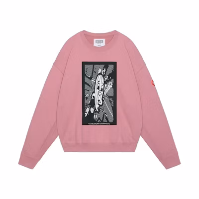 Cav Empt Graphic Print Crewneck Sweatshirt Pink CGV7378