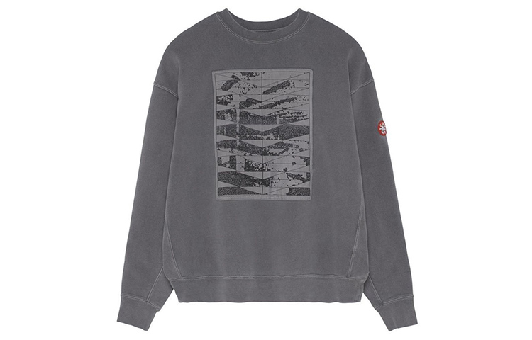 Cav Empt Graphic Print Crewneck Sweatshirt Unisex Grey CES18CS03