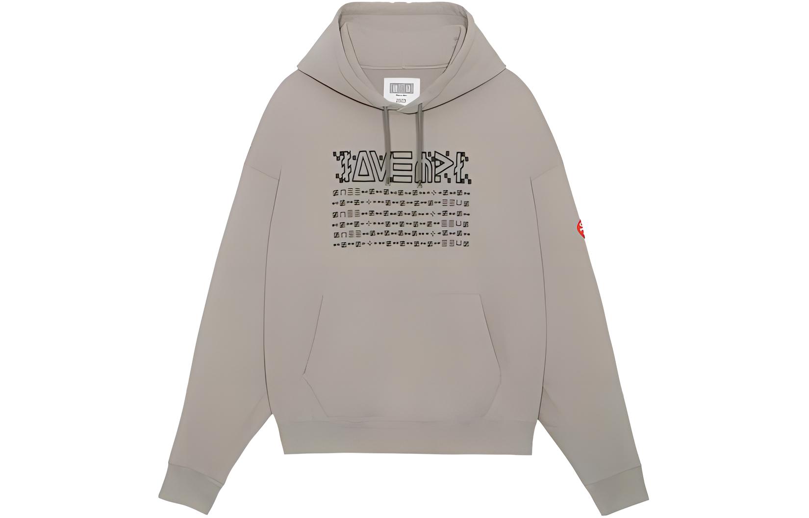 Cav Empt Graphic Print Hoodie  Grey Long Sleeve Pullover. CES23CS09 GREY